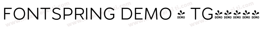 FONTSPRING DEMO - TG字体转换